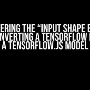 Conquering the “Input Shape Error” while Converting a TensorFlow Model to a TensorFlow.js Model