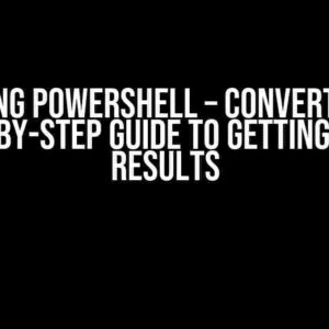 Mastering PowerShell – ConvertTo-Json: A Step-by-Step Guide to Getting NDJSON Results